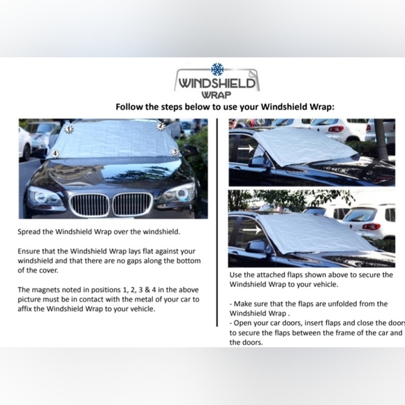 Windshield Protective Magnetic Cover/Shade/Wrap‎ - Picture 1 of 6